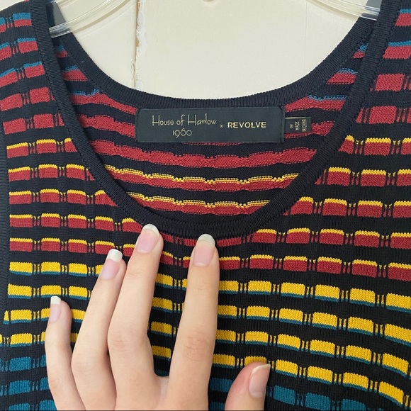 House of Harlow x Revolve Florence Bodycon Sunset Ombre Mini Dress Medium - Picture 5 of 9